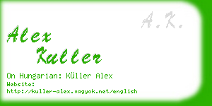alex kuller business card